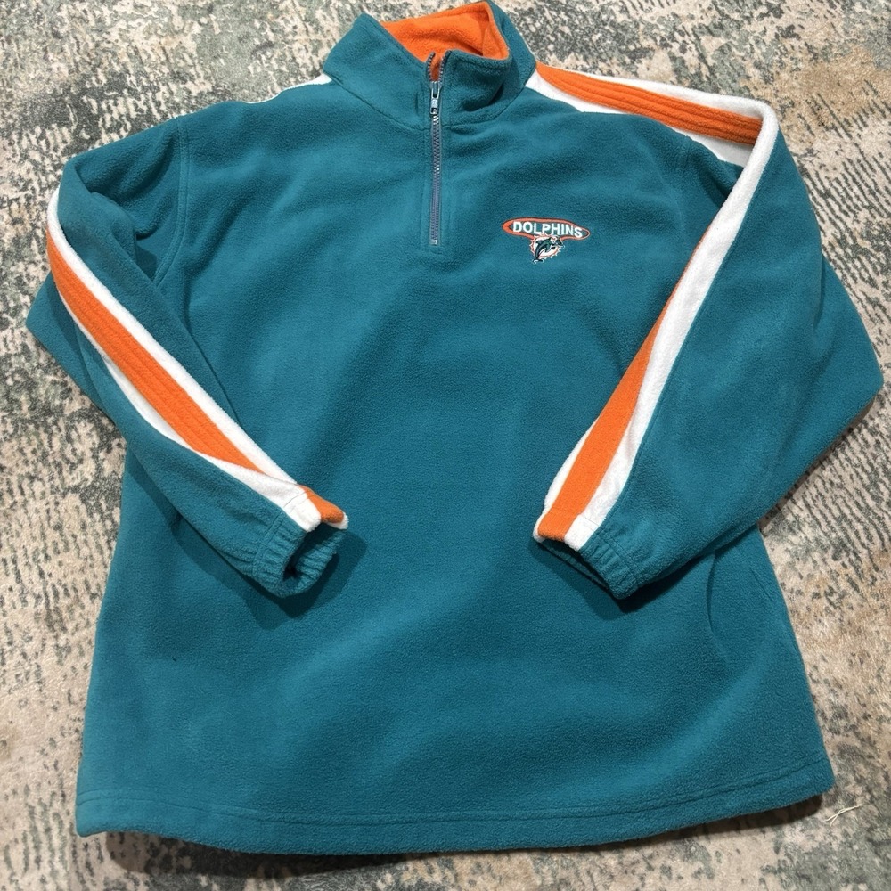 Vintage VF Imagewear 90s Miami Dolphins Quarter Zip Fleece Large